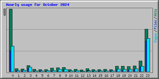 Hourly usage for October 2024