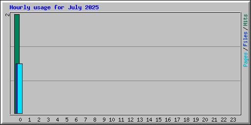 Hourly usage for July 2025