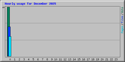 Hourly usage for December 2025