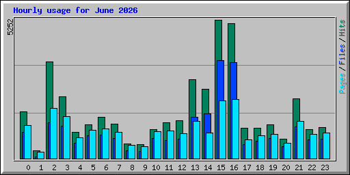 Hourly usage for June 2026